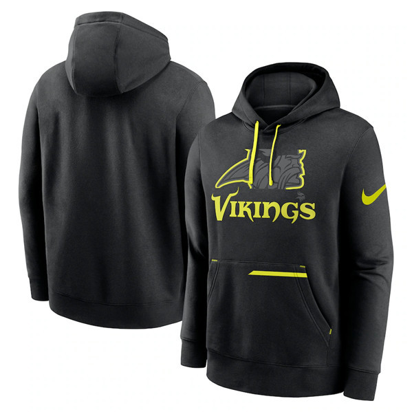 Men's Minnesota Vikings Black Volt Pullover Hoodie